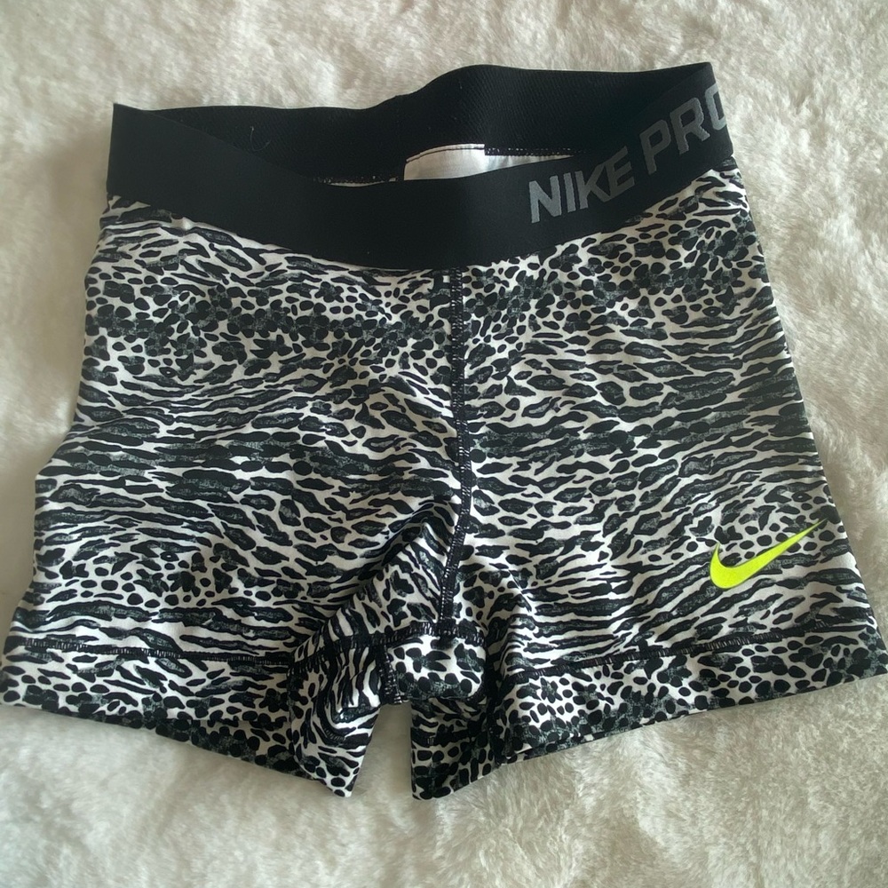 Nike cheetah print spandex shorts